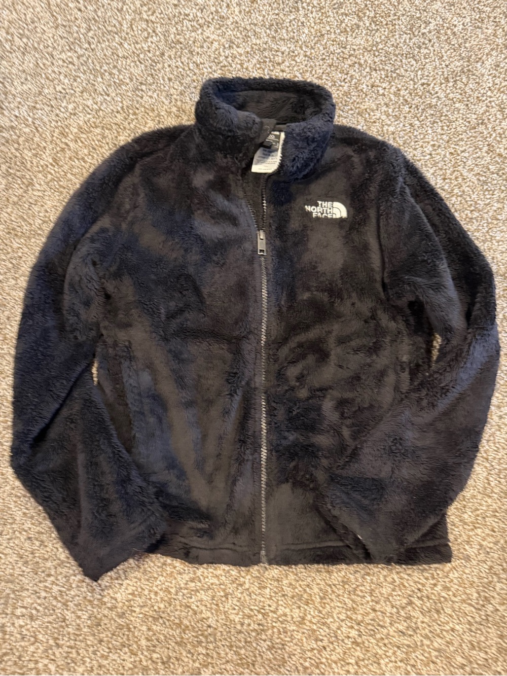 The North Face Kids Black Plush Fleece Full-Zip Jacket